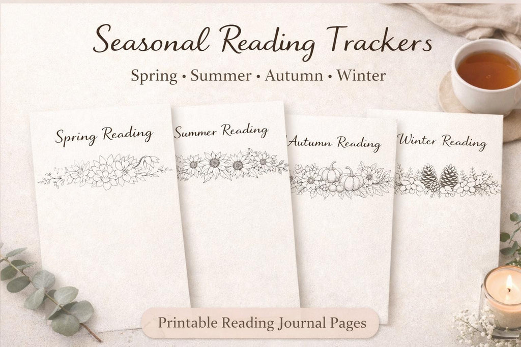 Seasonal Reading Tracker | A4 Printable for Reading Journal (PDF Download)