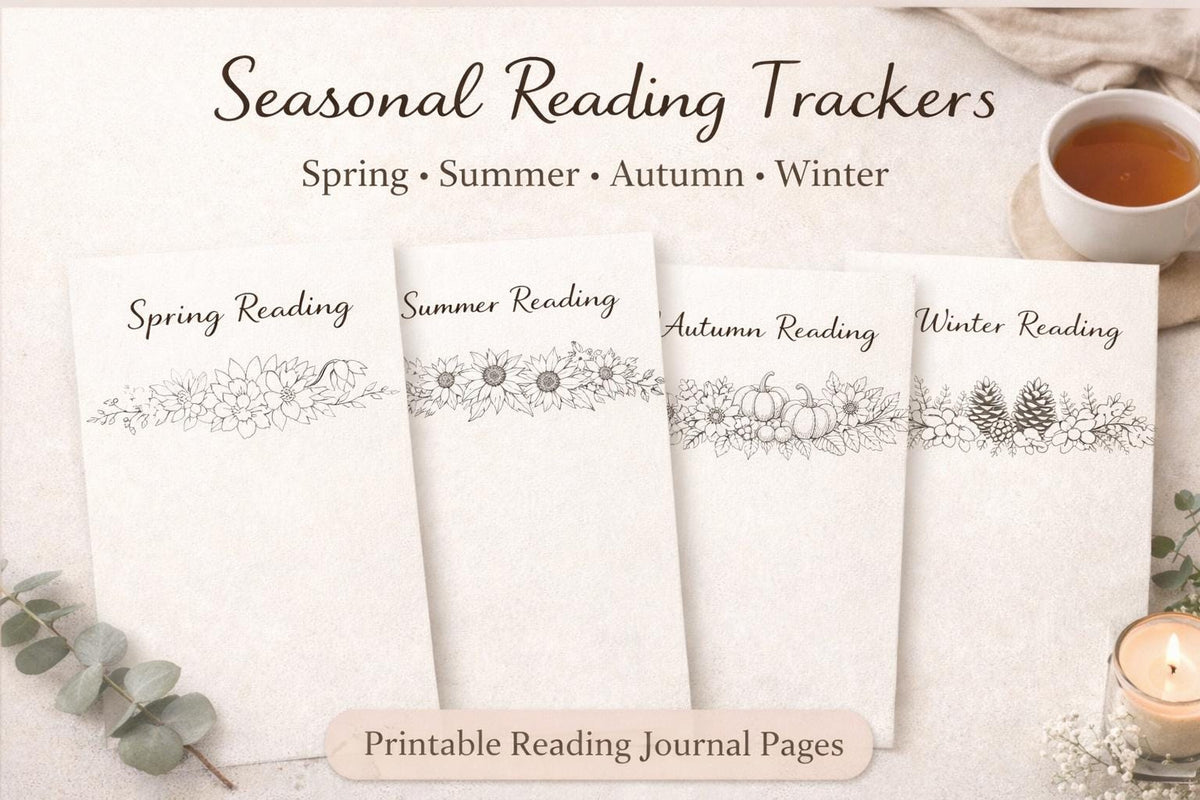 Seasonal Reading Tracker | A4 Printable for Reading Journal (PDF Download)