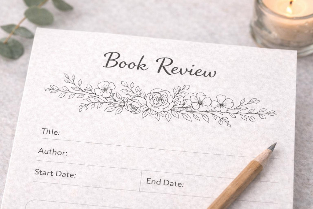 Minimalist Book Review | A4 Printable for Reading Journal (PDF Download)