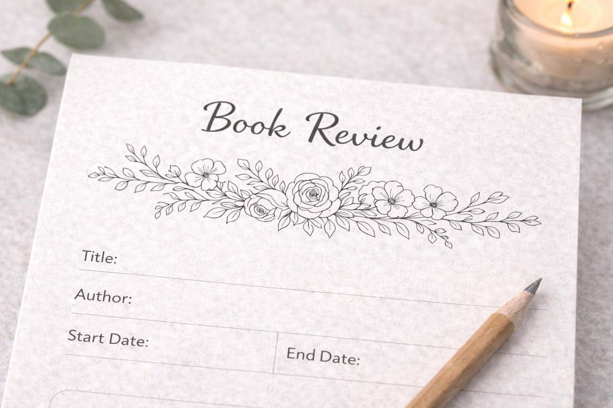 Minimalist Book Review | A4 Printable for Reading Journal (PDF Download)