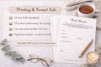 Minimalist Book Review | A4 Printable for Reading Journal (PDF Download)