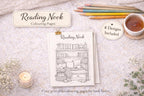 Reading Nook Colouring Pages | Cosy Book Lover A5 Printables (PDF Download)