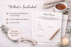 Minimalist Book Review | A4 Printable for Reading Journal (PDF Download)
