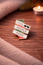 Cool People Read  Enamel Pin | Book Lover Accessory, Banner Design