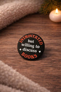 Introverted Discuss Books Enamel Pin | Reader Badge | Bookish Accessory