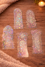 1x Stained Glass Effect Bookmark | Transparent Acetate | Iridescent Fantasy Book Lover Gift (Choose Colour)