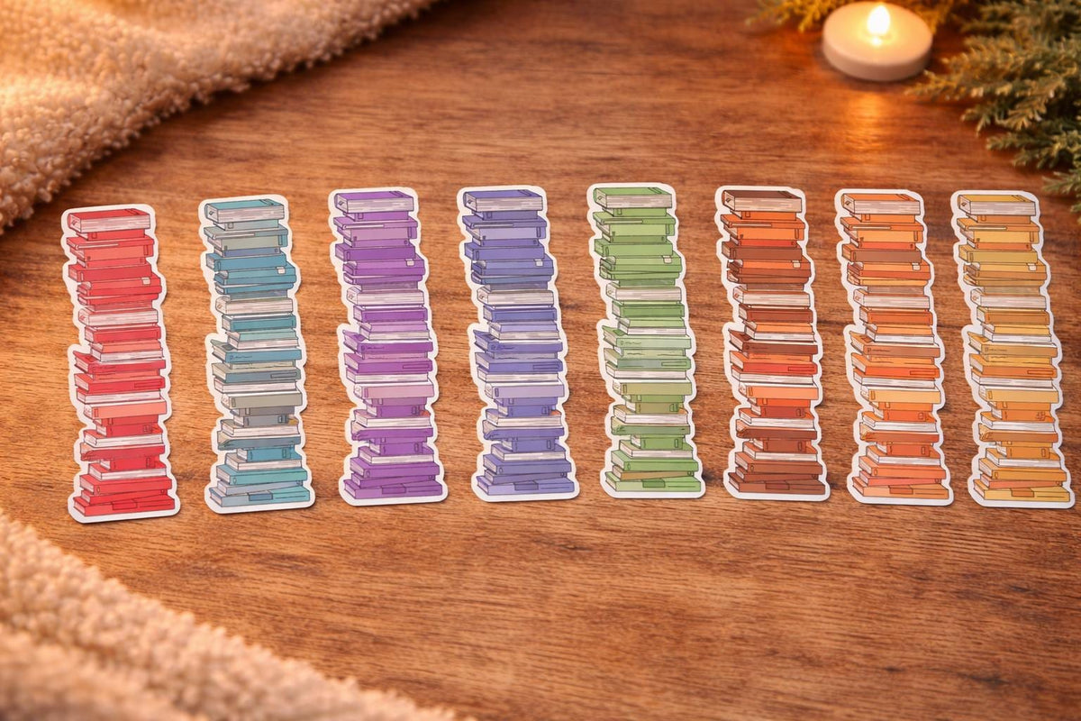 1x Stack of Books Bookmark | Colourful TBR Reader Stationery (Random Colour)