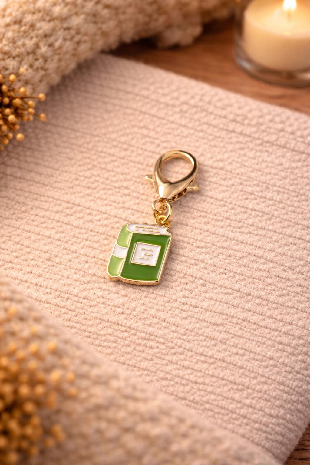 1x Mini Book Charm | Enamel Gold-Tone Clasp Accessory, Pastel Colors (CHOOSE COLOUR)