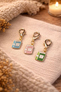 1x Mini Book Charm | Enamel Gold-Tone Clasp Accessory, Pastel Colors (CHOOSE COLOUR)