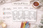 Seasonal Reading Colouring Pages | Cosy Book Lover A5 Printables (PDF Download)
