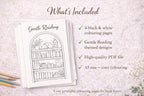 Cosy Bookshelf Colouring Pages | Relaxing A5 Printable (PDF Download)