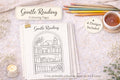 Cosy Bookshelf Colouring Pages | Relaxing A5 Printable (PDF Download)