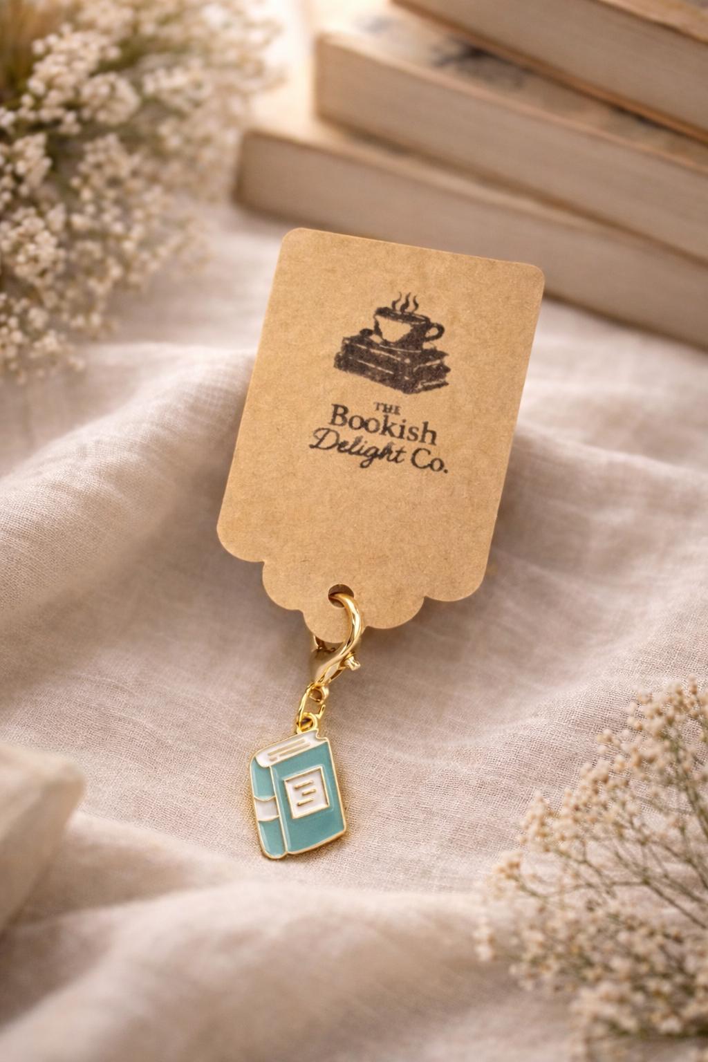 1x Mini Book Charm | Enamel Gold-Tone Clasp Accessory, Pastel Colors (CHOOSE COLOUR)