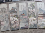 Japanese Style Bookmarks  Delicate Scenery, Seasonal Colors (Random Design)