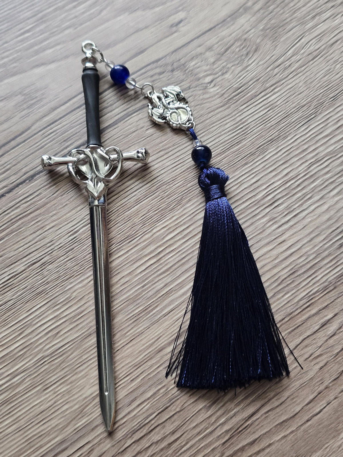 Sword Bookmark with Tassel  Metal Fantasy Bookmark
