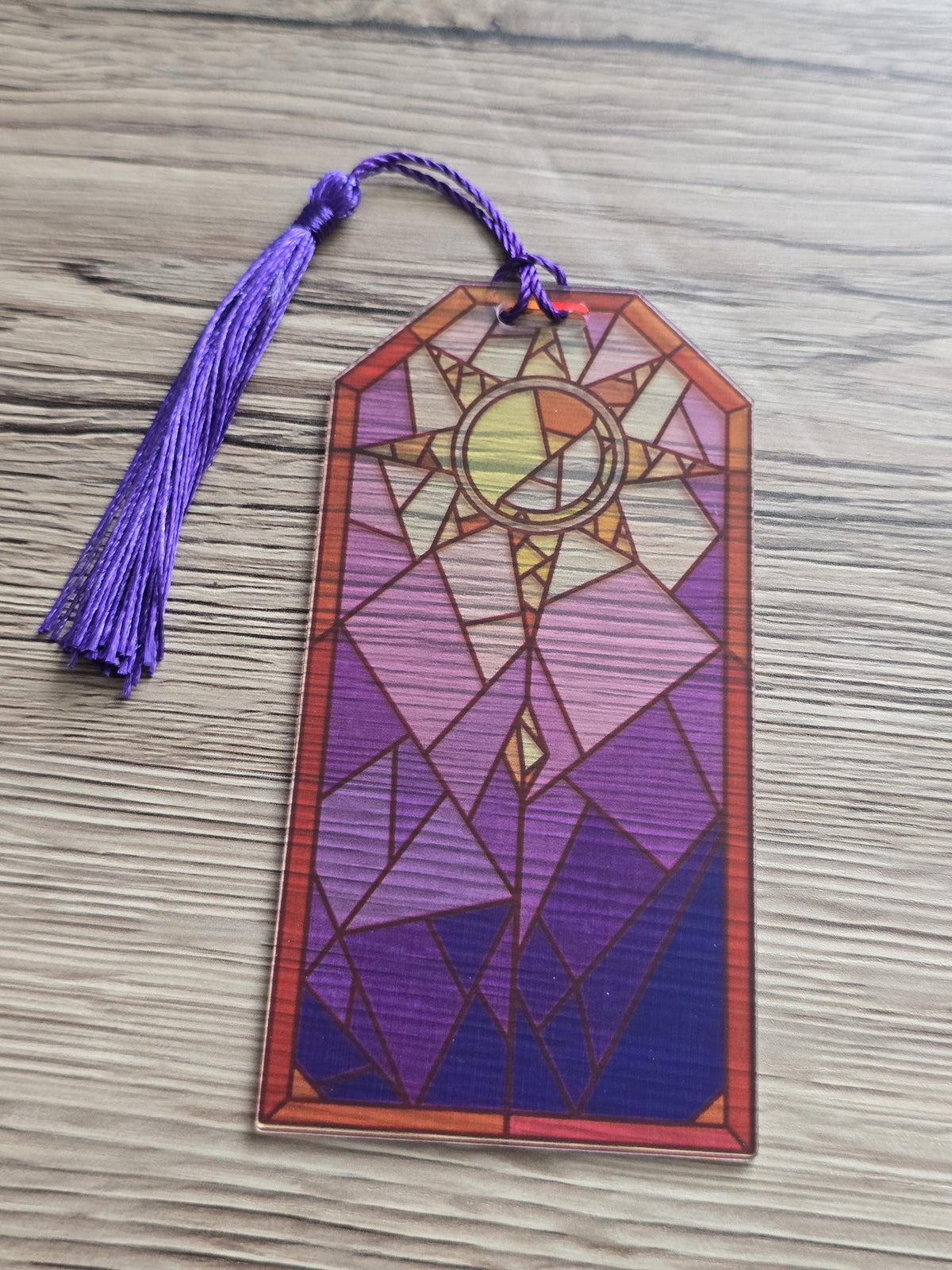 1x Sun or Moon Bookmark  Celestial Stained Glass Style Bookmark Solar Lunar