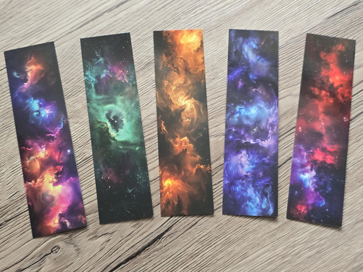 Galaxy Nebula Bookmark  Cosmic Space Reading Accessory (Random Design)