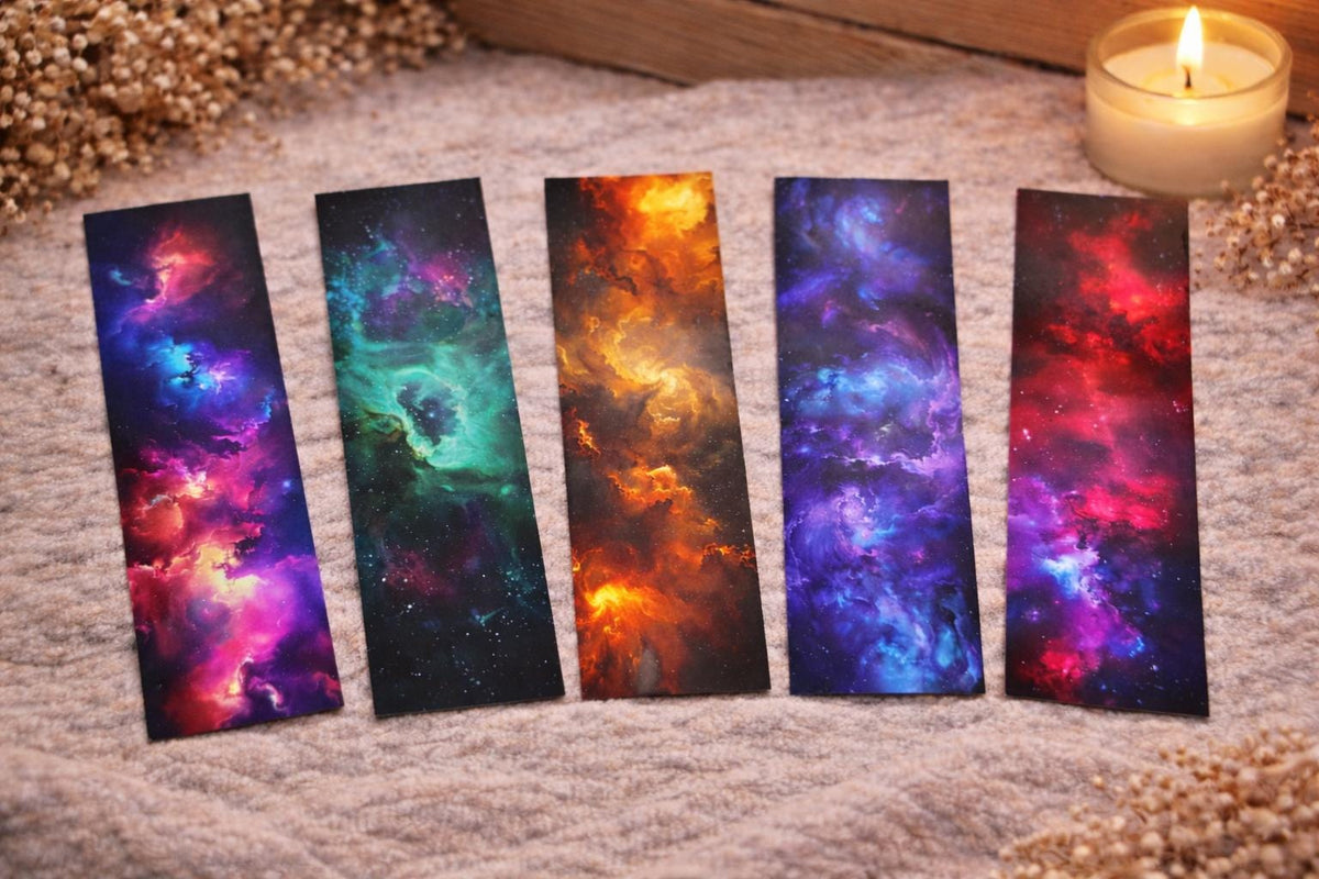 Galaxy Nebula Bookmark  Cosmic Space Reading Accessory (Random Design)