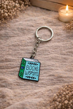 Book Worm Keyring  Enamel Book Lover Accessory (8.6cm)