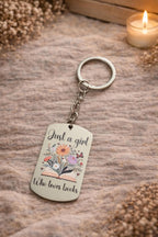 Just a Girl Who Loves Books Keyring  Book Lover Gift