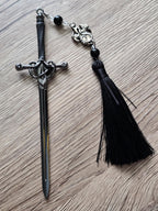Sword Bookmark with Tassel  Metal Fantasy Bookmark