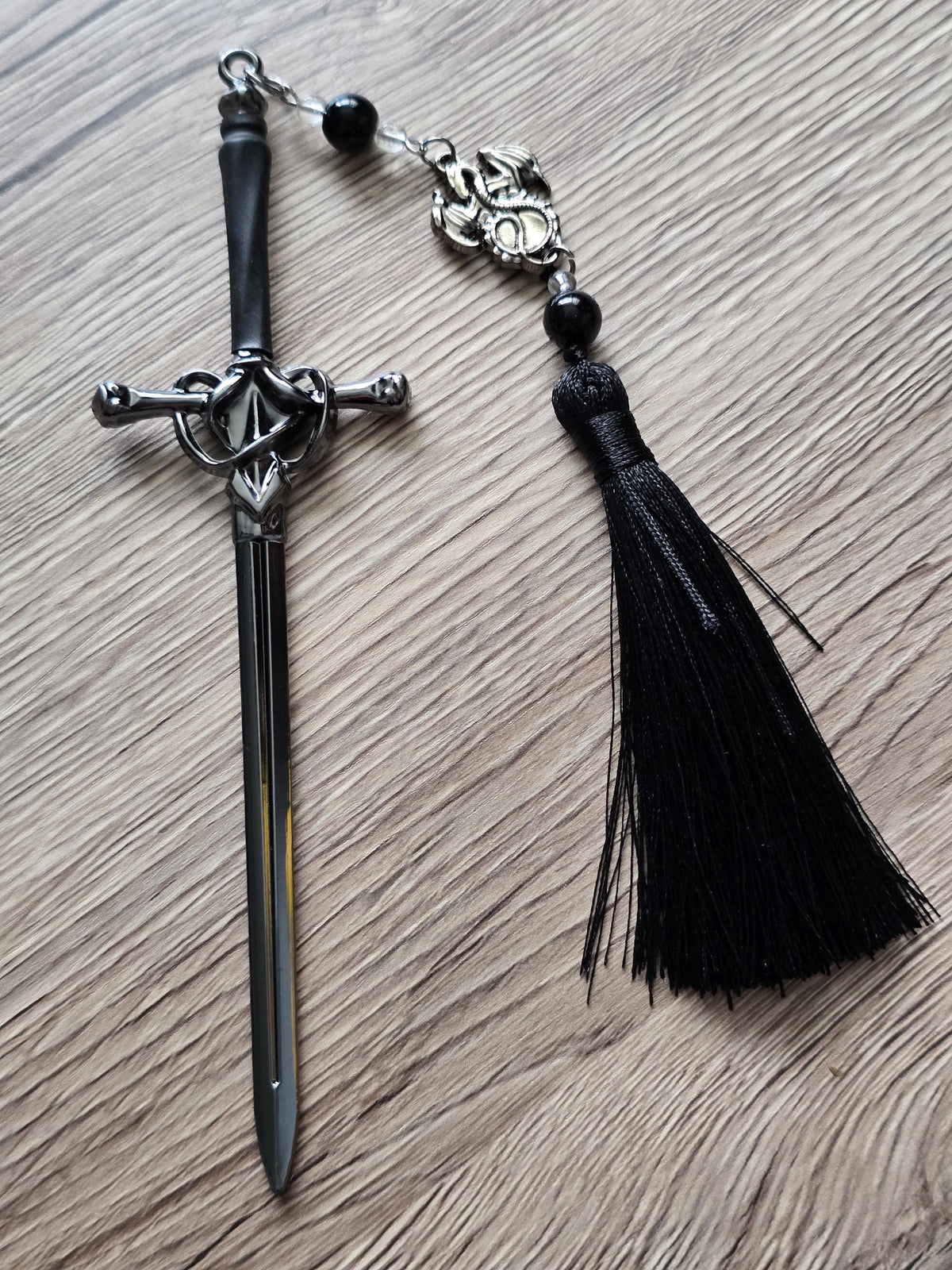 Sword Bookmark with Tassel  Metal Fantasy Bookmark