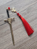 Sword Bookmark with Tassel  Metal Fantasy Bookmark