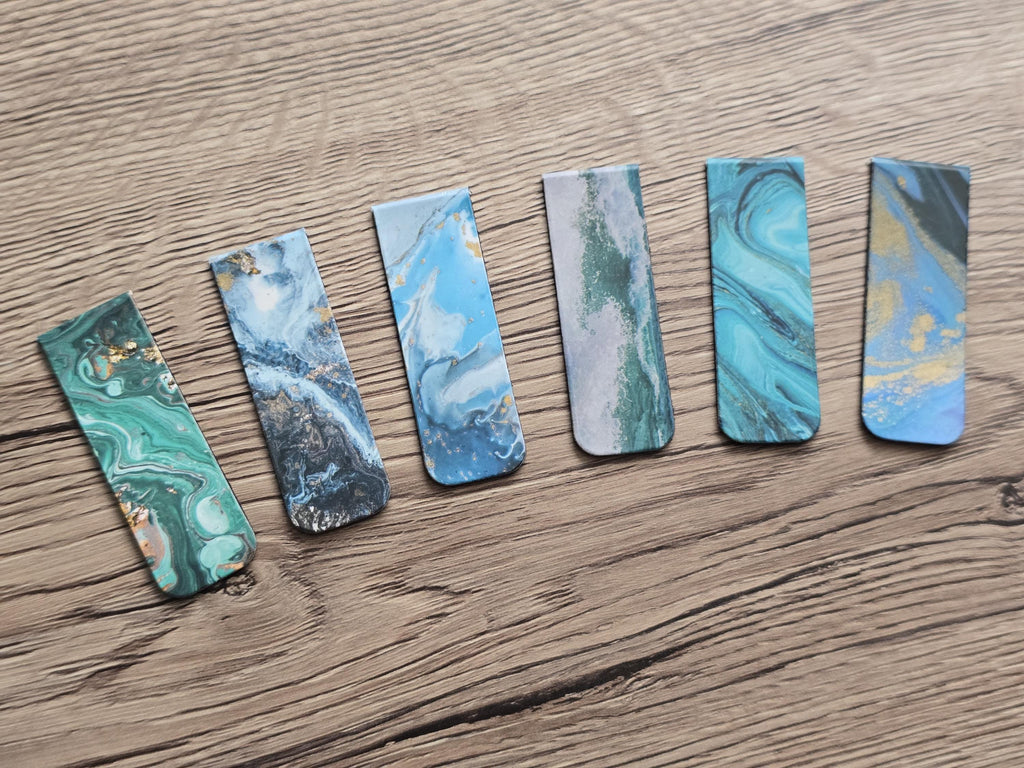 1x Ocean Magnetic Bookmark  Resin Style Bookmark Clip