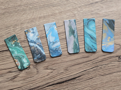 1x Ocean Magnetic Bookmark  Resin Style Bookmark Clip