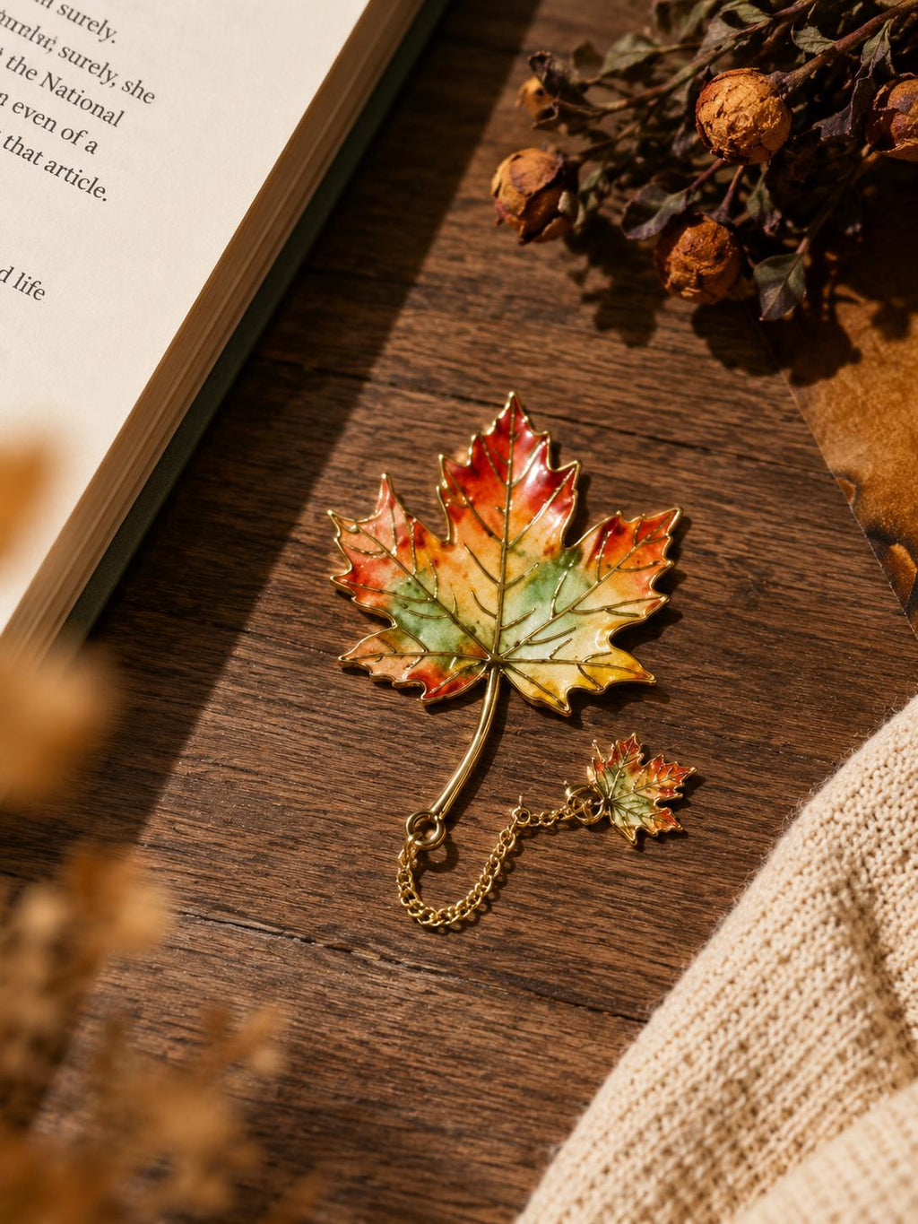 Metal Leaf Bookmark | Oak, Maple, Monstera Designs | Nature Inspired Reader Accessory