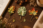 Metal Leaf Bookmark | Oak, Maple, Monstera Designs | Nature Inspired Reader Accessory