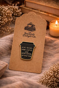 Read Books Drink Coffee Enamel Pin | Book Lover Pin Badge | Introvert Pin | Bookish Gift | Reader Accessory | Coffee Lover Pin
