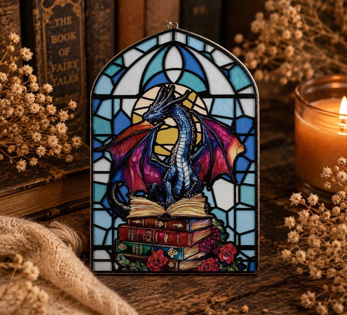 Stained Glass Fantasy Bookmark | Choose Your Design | Dragon or Sword Bookmark