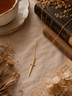 Dagger Necklace | Fantasy Jewellery | Dainty Sword Pendant | Book Lover Gift | Medieval Inspired Necklace | Adjustable Chain