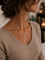 Dagger Necklace | Fantasy Jewellery | Dainty Sword Pendant | Book Lover Gift | Medieval Inspired Necklace | Adjustable Chain