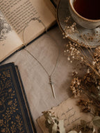 Fantasy Sword Necklace | Silver Medieval Knight Pendant | Bookish Jewelry