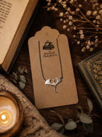 Stainless Steel Dragon Necklace  Minimal Fantasy Jewellery (Gold or Silver)